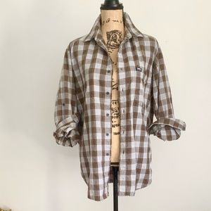 Chaps Flannel Plaid Button Down Shirt